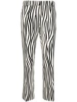 Valentino Garavani pantalon de tailleur à imprimé zébré - Blanc