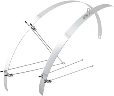 CONTEC Ct fender set flat fender "28" 32mm alu silver