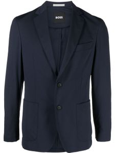 BOSS blazer à revers crantés - Bleu