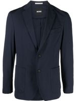 BOSS blazer à revers crantés - Bleu