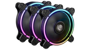 Enermax T.B. RGB Advance PC-ventilator Zwart (b x h x d) 120 x 120 x 25 mm Incl. LED-verlichting, Incl. RGB-verlichtingsbesturing
