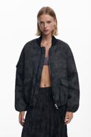 Geborduurde bomberjack - BLACK - XL