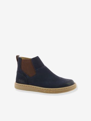 Leren kinderlaarzen Tackbo KICKERS® marineblauw