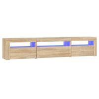 vidaXL Tv-meubel met LED-verlichting 195x35x40 cm sonoma eikenkleurig - thumbnail