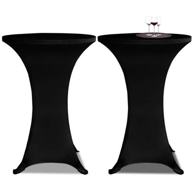 VidaXL Statafelhoes stretch ø60cm zwart (2 stuks)