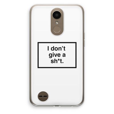 Don't give a shit: LG K10 (2017) Transparant Hoesje