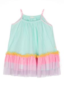 Billieblush robe en tulle à volants - Vert