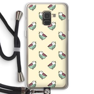 Vogeltjes: Samsung Galaxy A8 (2018) Transparant Hoesje met koord