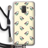 Vogeltjes: Samsung Galaxy A8 (2018) Transparant Hoesje met koord