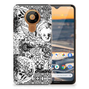 Silicone Back Case Nokia 5.3 Skulls Angel