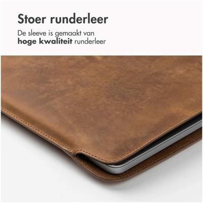 Accezz Leather hoes voor MacBook 15 inch Laptop sleeve Bruin Accezz Leather hoes voor MacBook 15 inch Laptop sleeve Bruin