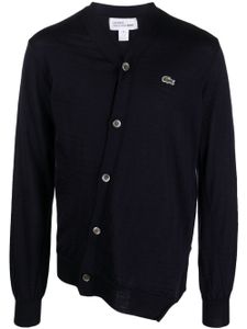 Comme Des Garçons Shirt cardigan en laine à patch logo - Bleu