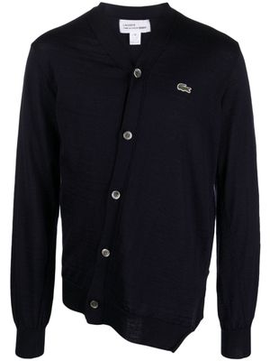 Comme Des Garçons Shirt cardigan en laine à patch logo - Bleu