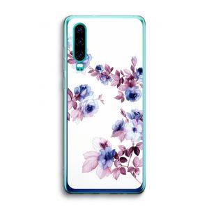 Waterverf bloemen: Huawei P30 Transparant Hoesje