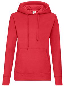 Fruit Of The Loom F409 Ladies´ Classic Hooded Sweat - Red - L