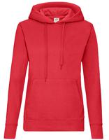 Fruit Of The Loom F409 Ladies´ Classic Hooded Sweat - Red - L - thumbnail