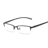 Anti Blu-Ray Business eye glasses voor mannen metalen frame Plain glazen bril (mat zwart frame)