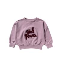Your wishes winter sweater meisjes - paars - Girl Power - oversized fit