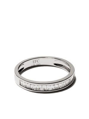 Ef Collection bague en or blanc 14ct à ornements - Argent