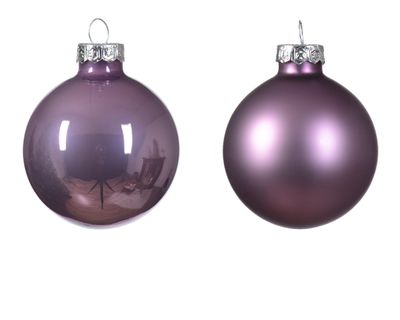 Kerstbal glas d5 cm klila ass 12st kerst - Decoris