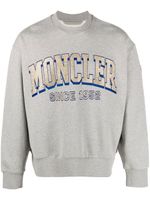 Moncler pull à logo imprimé - Gris