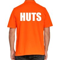 Koningsdag poloshirt HUTS oranje voor heren - thumbnail