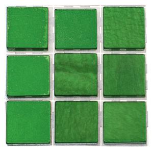 Glorex Hobby - mozaiek stenen/steentjes - groen - 189x stuks - 10 x 10 x 2 mm - knutselen