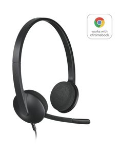 Logitech H340 On Ear headset Computer Kabel Stereo Zwart Ruisonderdrukking (microfoon)