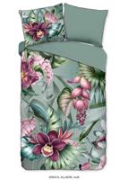 Descanso Dekbedovertrek "bloemen" - Multi - (140x200/220 cm) - Biologisch Katoen satijn