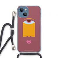 Mono V: iPhone 13 mini Transparant Hoesje met koord