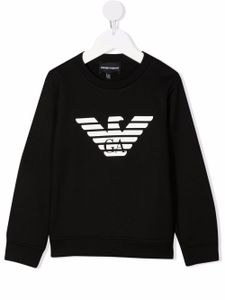 Emporio Armani Kids sweat à logo imprimé - Noir