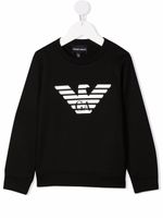 Emporio Armani Kids sweat à logo imprimé - Noir - thumbnail