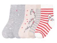 lupilu Kinder sokken (23/26, Grijs/lichtroze/wit)