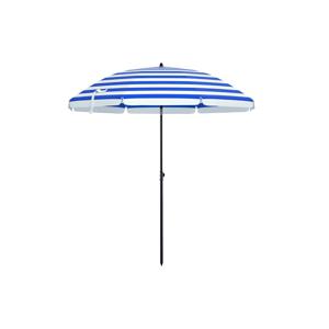 Opvouwbare parasol, Blauw + witte strepen / 160 cm