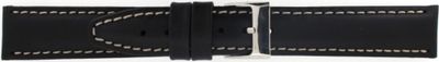 Horlogeband Universeel 0840.01.24 Leder Zwart 24mm