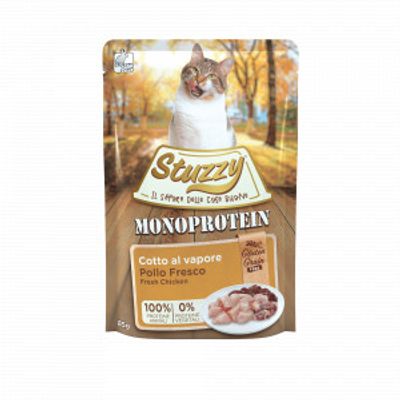 Stuzzy Cat Grain Free Monoprotein kip nat kattenvoer 85 gram 4 dozen (80 x 85 g)