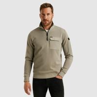 Pme Legend Psw2509457 Hakf Zip Collar Knit Look Jersey Trui 8011 Seneca Rock