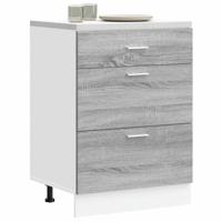 Keuken onderkast Lyon bewerkt hout grijs sonoma eikenkleur Keuken onderkast Lyon bewerkt hout grijs sonoma eikenkleur
