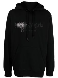 Palm Angels hoodie à logo strassé - Noir