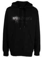 Palm Angels hoodie à logo strassé - Noir