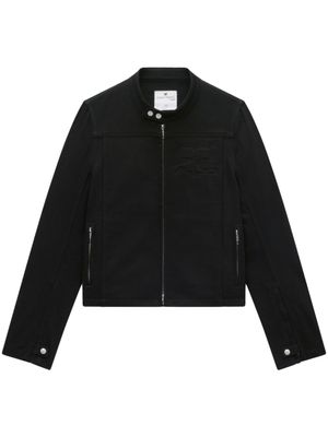 Courrèges veste en jean à fermeture zippée - Noir