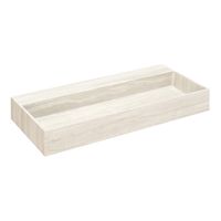 Saniclear White Travertin marmer wastafel 100x46cm zonder kraangat