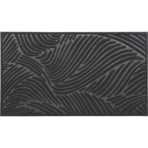 Luance Deurmat Vague - zwart - rubber - rechthoek - 75 x 44 cm - schoonloopmat