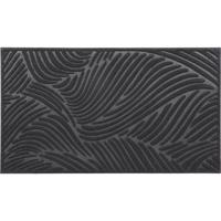 Luance Deurmat Vague - zwart - rubber - rechthoek - 75 x 44 cm - schoonloopmat