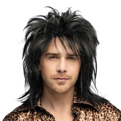 Pruik Hardrocker - punker - zwart - verkleed pruiken - carnaval - foute party