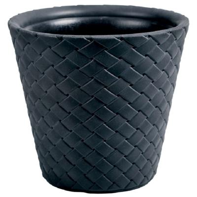 Prosperplast Bloempot Matuba - antraciet - rotan - 19L - 35 cm - kunststof