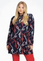 Yoek Blouse wijd A-lijn NAUTIQUE | Blauw | Maat 58/60