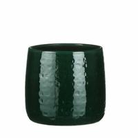 Mica Decorations Plantenpot - keramiek - groen - 19 x 17 cm