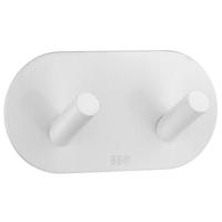 Smedbo Beslagsboden Handdoekhouder - 21x4.8cm - zelfklevend - RVS Mat wit BX1091
