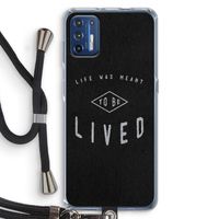 To be lived: Motorola Moto G9 Plus Transparant Hoesje met koord
